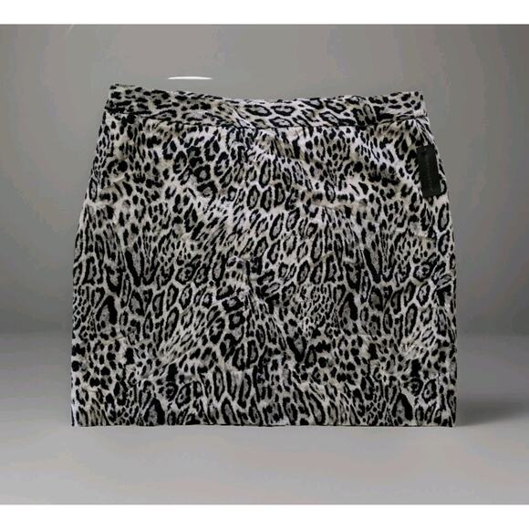 Worthington Animal Print Skirt Plus Size 22W New Leopard Cheetah Tiger Black - Picture 2 of 6